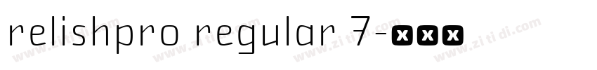 relishpro regular 7字体转换